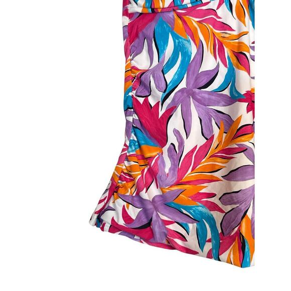 Anne Cole Women Dance Floor Palm Twist Front Bandeaukini Swim Top Sz L Multi NWT - Picture 5 of 9